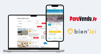 Deux �crans de ParuVendu et Bien d'ici
