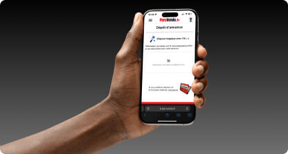 Depose IA sur écran smartphone