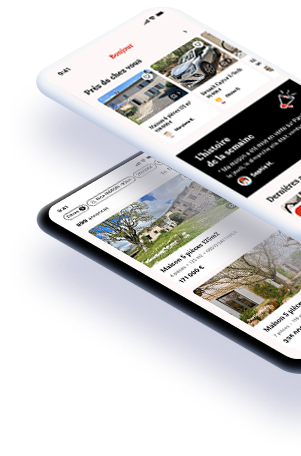 image représentant 2 téléphones avec l'application paruvendu.fr