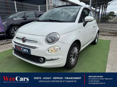 Fiat 500 1.2i Cabriolet 69 Lounge 2015 occasion Rouen 76000