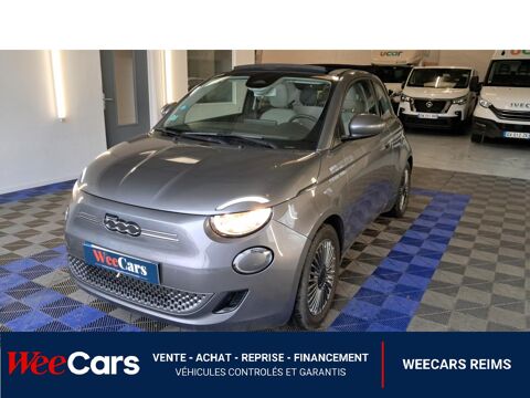 Fiat 500 42KWH AUTONOMIE-320KMH ICONE BVA cabrio 2022 occasion Reims 51100