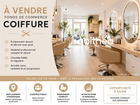 FOND DE COMMERCE SALON DE COIFFURE EXTREMEMENT BIEN SITU&Eacute; CENTRE VILLE DE VILLAGE 59000 34500 Beziers