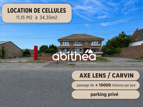 &Agrave; LOUER   Cellules professionnelles de 11,15 m2 &agrave; 34,35 m2   Annay-sous-Lens 430 62880 Annay