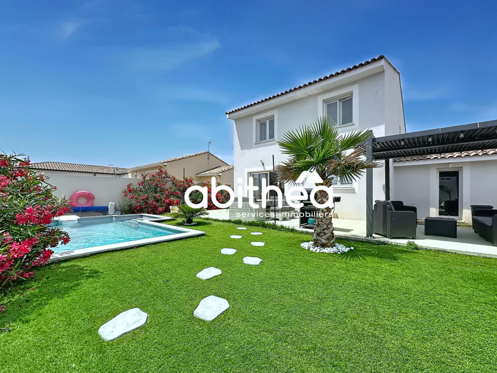 VILLA 3 FACES - 131 M2 - 4 CHAMBRES DONT 1 AU RDC - JARDIN PISCINE ET GARAGE - MONTBLANC