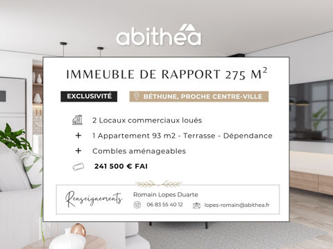 IMMEUBLE DE RAPPORT 275m2 241500 Bthune (62400)