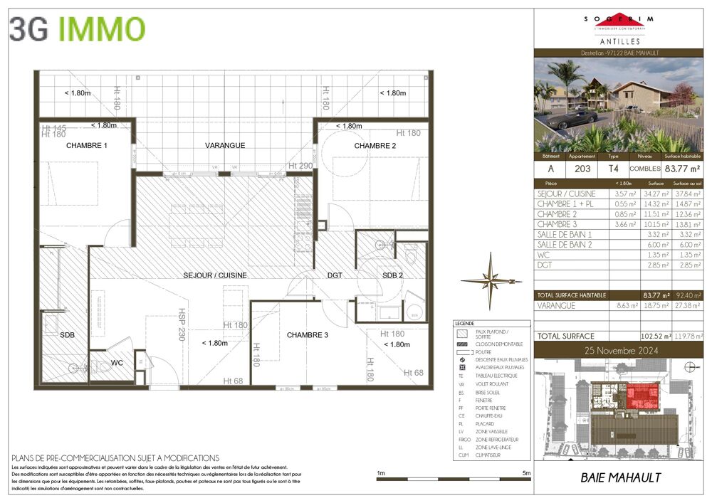 Vente Appartement Appartement 4 pi�ces Baie-mahault