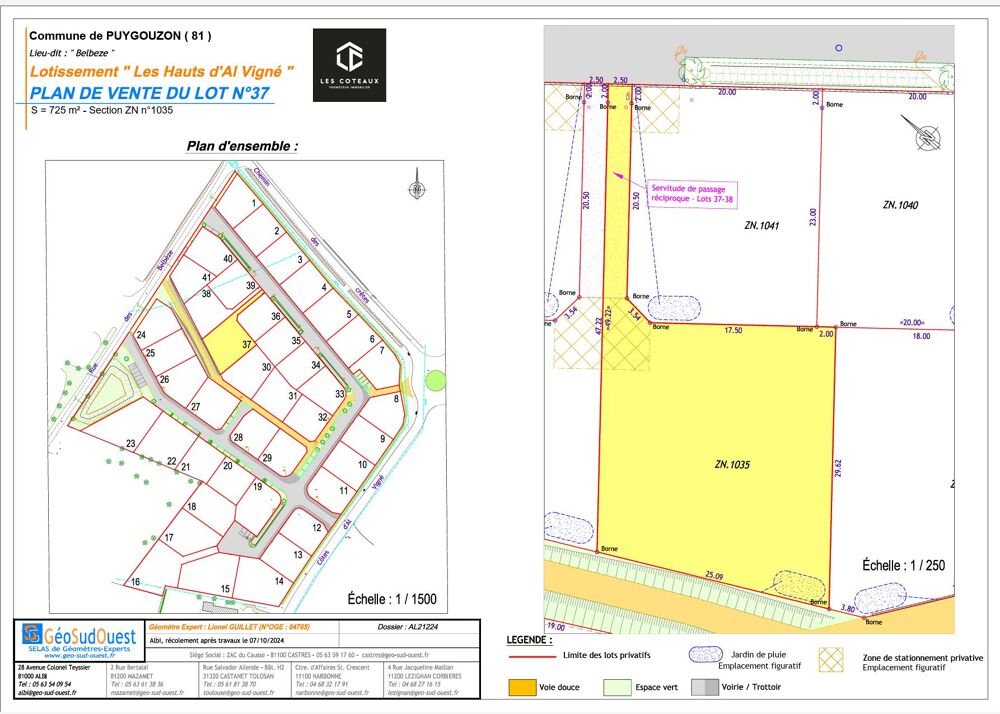 Vente Terrain Terrain constructible Puygouzon