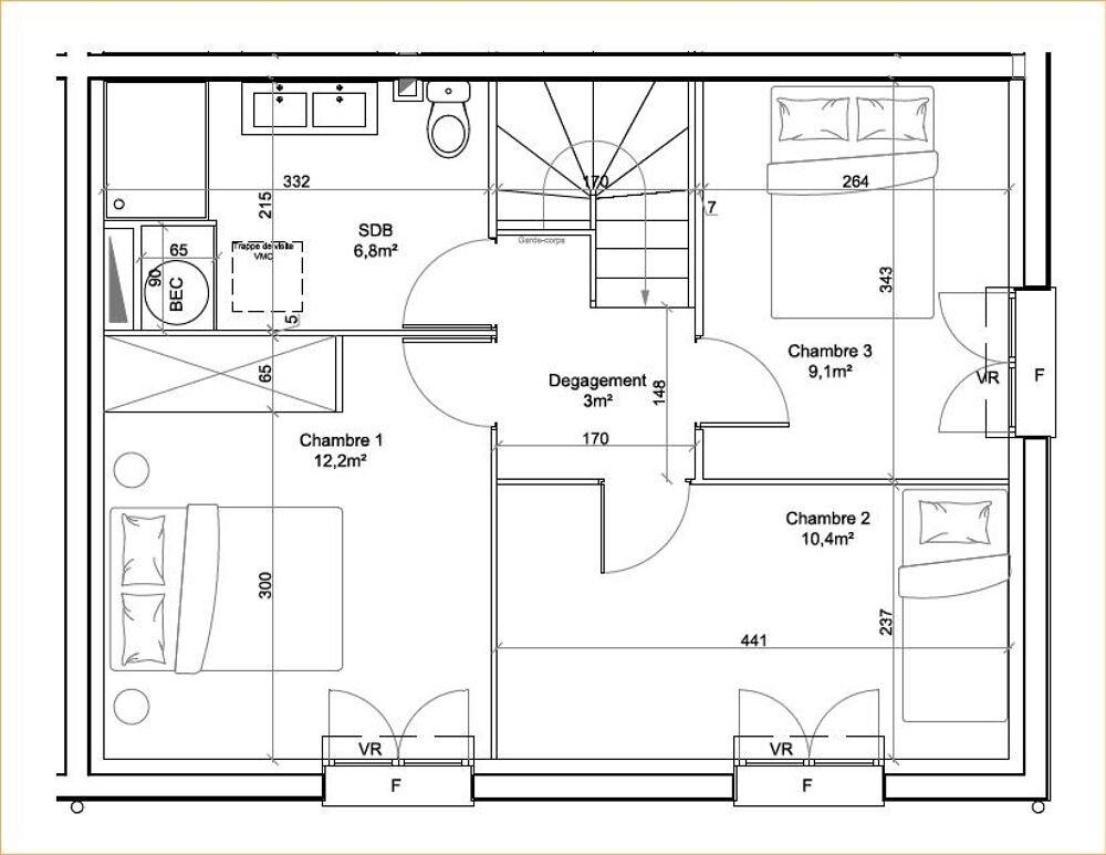 Vente Appartement Duplex 4 pièces Saint-hilarion