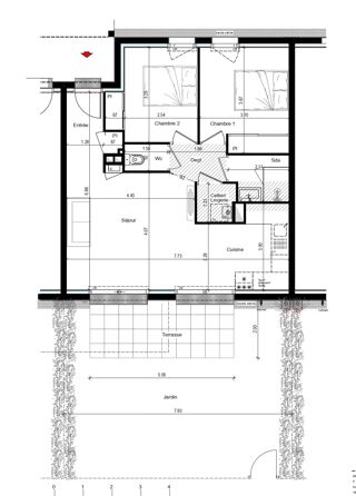  Appartement � vendre 3 pi�ces 59 m�