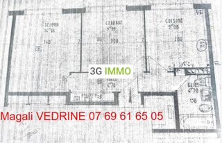  Appartement  vendre 2 pices 44 m