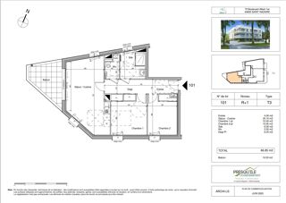  Appartement � vendre 3 pi�ces  Saint-nazaire