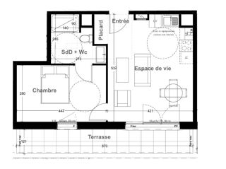  Appartement à vendre 2 pièces 41 m²