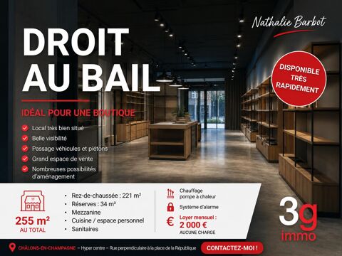   Cession droit au bail Vêtements Prêt à porter à Châlons-en-champagne 