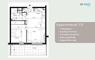  Appartement à vendre 2 pièces 38 m²