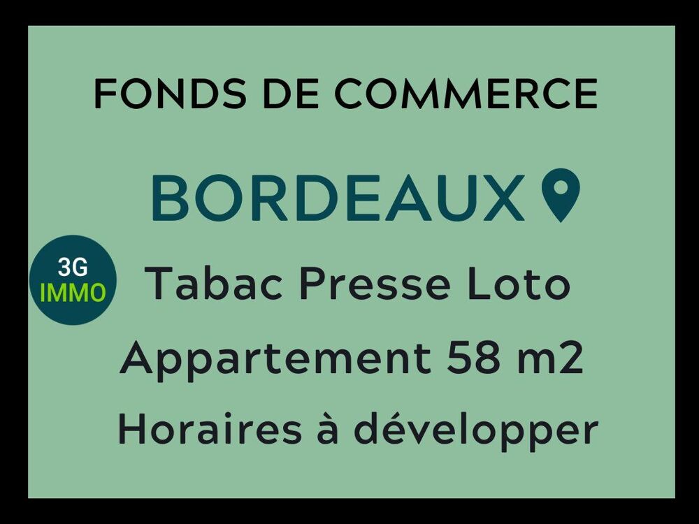   Vente fonds de commerce Tabac-Presse-FDJ à Bordeaux 