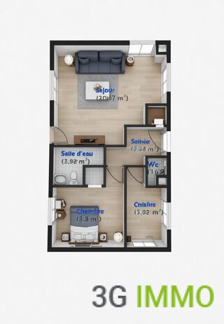  Appartement � vendre 2 pi�ces 43 m�