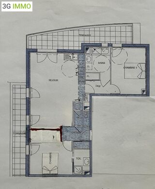  Appartement � vendre 3 pi�ces 75 m�