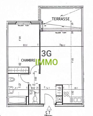  Appartement  vendre 2 pices 49 m