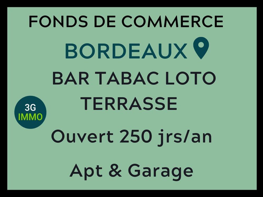   Vente fonds de commerce Bar à Bordeaux 