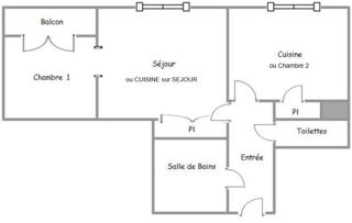  Appartement � vendre 2 pi�ces 45 m�