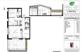  Appartement  vendre 4 pices 78 m