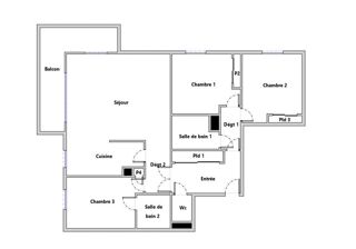  Appartement  vendre 4 pices 80 m