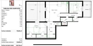  Appartement � vendre 4 pi�ces 80 m�