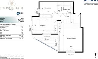  Appartement � vendre 3 pi�ces 66 m�