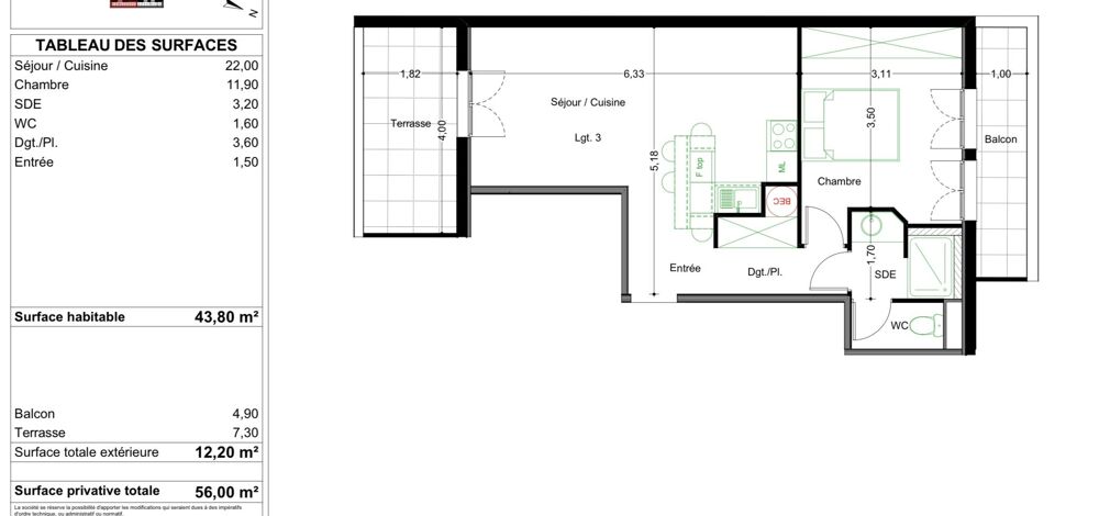 Appartement 2 pièces