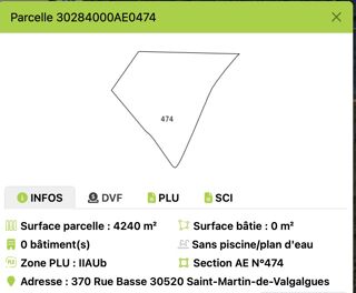  Terrain  vendre 4240 m