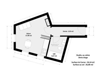  Appartement � vendre 1 pi�ce 24 m�
