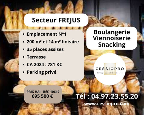 Boulangerie, viennoiserie, snacking   Emplacement No 1, secteur Fr&eacute;jus 695500 83600 Frejus