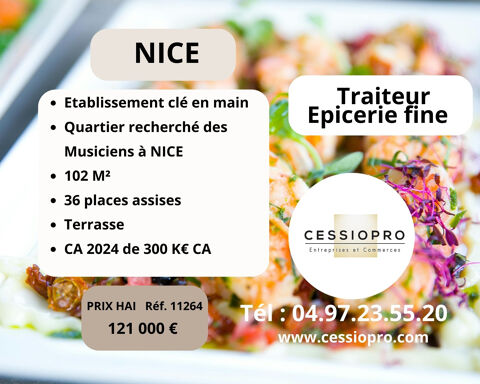 Exclusivit&eacute;: Traiteur / &Eacute;picerie fine   &Eacute;tablissement cl&eacute; en main &agrave; Nice 121000 06000 Nice