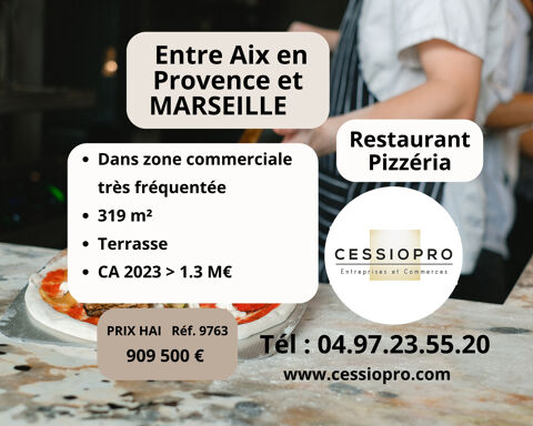 RESTAURANT PIZZERIA, ZONE COMMERCIALE TRES ACTIVE, CA 1.4M�, ENTRE AIX ET MARSEILLE 909500 13170 Les pennes mirabeau