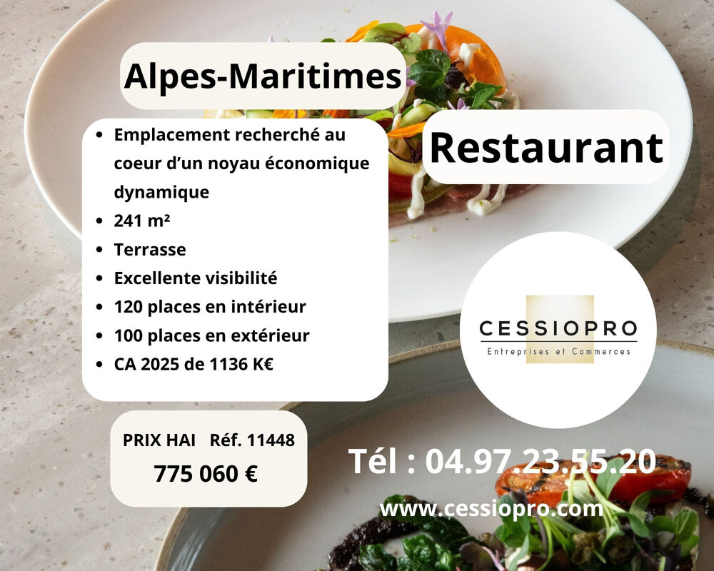   Restaurant de caractère avec terrasse de 100m2   Emplacement recherché au cœur d'un noyau économique dynamique 