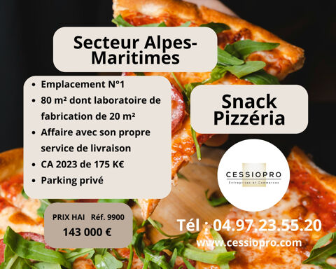 SNACK PIZZERIA AVEC SERVICE DE LIVRAISON SUR EMPLACEMENT NUMERO 1 - OPPORTUNITE EXCEPTIONNELLE 143000 06810 Auribeau sur siagne
