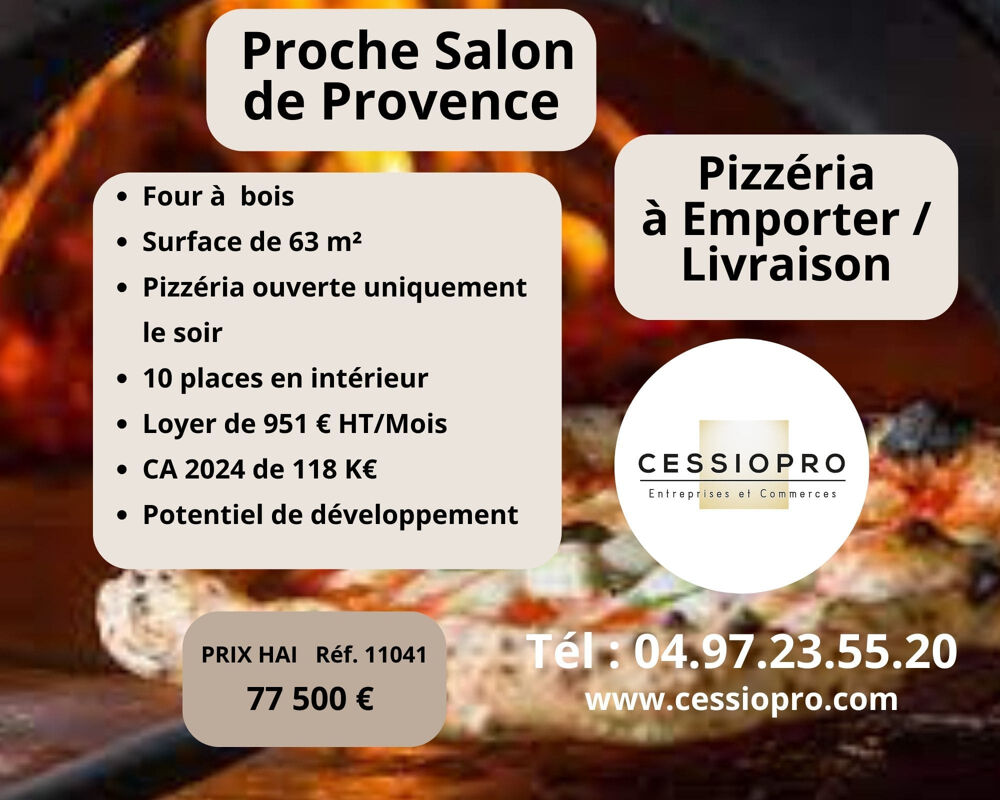   À vendre   Pizzeria à Emporter / Livraison   Four à Bois   Proche Salon-de-Provence 