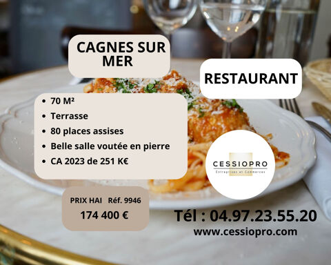 RESTAURANT TRADITIONNEL   CAGNES SUR MER - VILLE DU LITTORAL DES ALPES MARITIMES 174400 06800 Cagnes sur mer