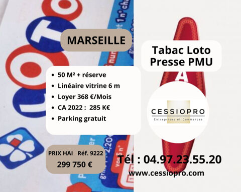 Tabac Loto Presse PMU Bimbeloteries sur Marseille Nord 299750 13015 Marseille