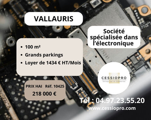 Vallauris, sp&eacute;cialis&eacute;e dans l'&eacute;lectronique, soci&eacute;t&eacute; de r&eacute;paration, portable et tablette, affaire en pleine ess 218000 06220 Vallauris