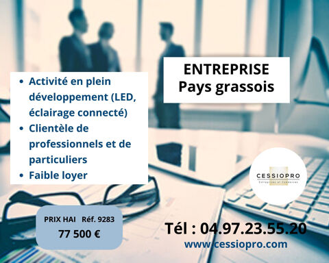 ENTREPRISE D'ELECTRICITE GENERALE AVEC ACTIVITE DE GROSSISTE EN ECLAIRAGE ET PRODUITS LED PAYS GRASSOIS 77500 06600 Antibes