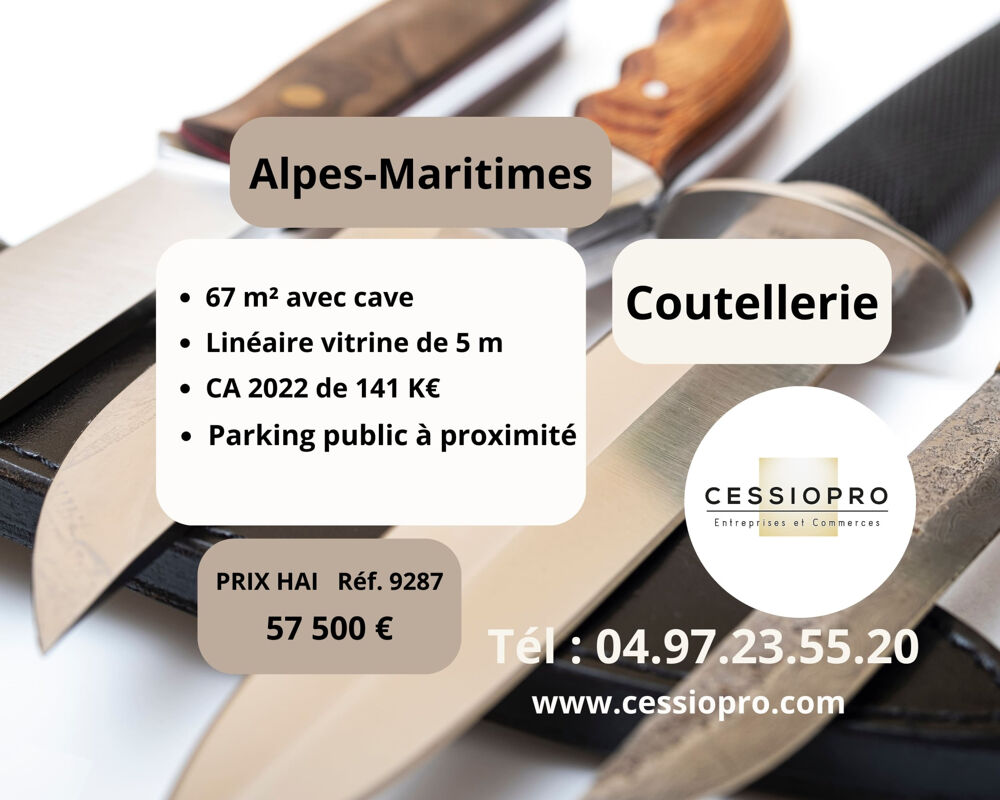  FONDS DE COMMERCE DE COUTELLERIE  ALPES MARITIMES 