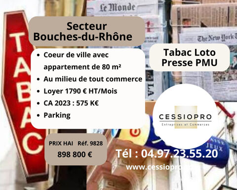 Grand Tabac Loto Presse Bimbeloteries cur de ville avec appartement, Secteur des Bouches-Du-Rhône 898800 13500 Martigues
