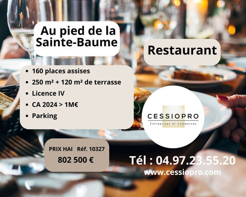 RESTAURANT 160 places LICENCE IV AU PIED DE LA SAINTE-BAUME 802500 13400 Aubagne