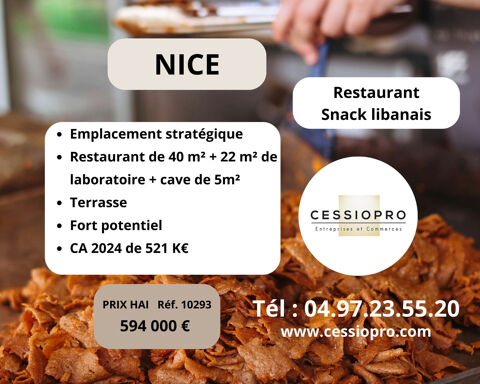 Restaurant/ Snack  Libanais à fort potentiel   Emplacement stratégique à Nice 594000 06000 Nice