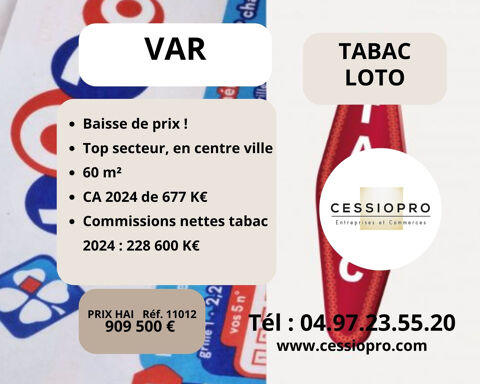 Baisse de prix ! Tabac Loto Bimbeloteries, Top secteur, Var 909500 83310 Grimaud