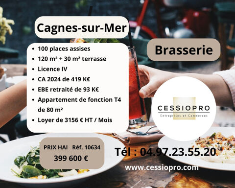 Brasserie Restaurant traditionnel de jour   Centre-ville de Cagnes-sur-Mer 399600 06800 Cagnes sur mer