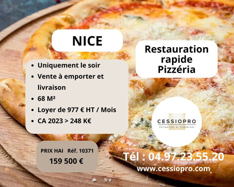 NICE RESTAURATION RAPIDE PIZZERIA OUVERT UNIQUEMENT LE SOIR 159500 06300 Nice