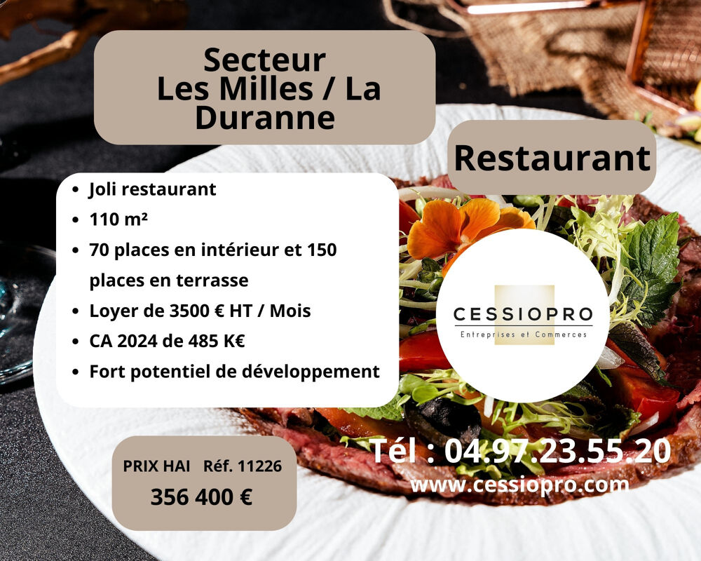   A vendre Restaurant   Secteur Les Milles / La Duranne 