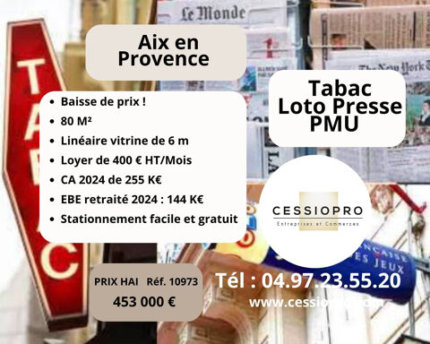 Baisse de prix� Tabac Loto Presse refait &agrave; neuf, sur Aix en Provence 453000 13100 Aix en provence